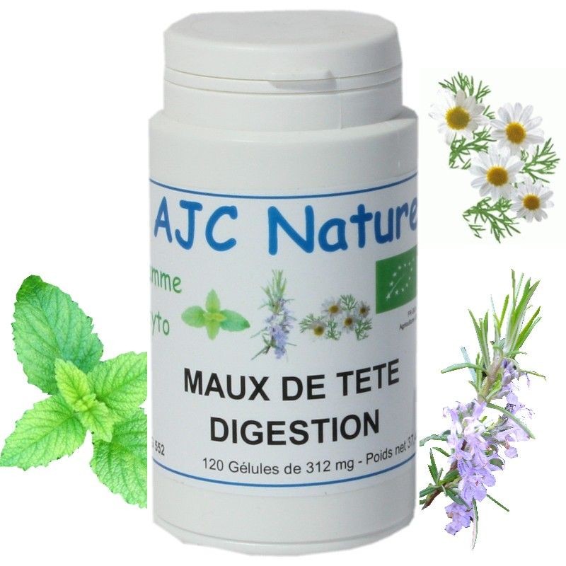 GÉLULES MAUX DE TÊTE ET DIGESTION BIO