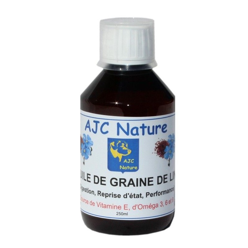 HUILE DE GRAINES DE LIN (100%) - SANS ADDITIF - AJC NATURE