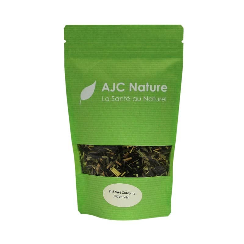 Thé vert gingembre, curcuma, citron détox