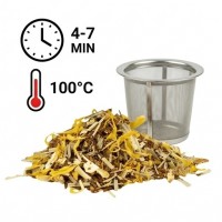 Guide de préparation visuel pour le Rooibos PH369 : temps 4-7 min, température 100°C.