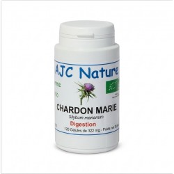 Pilulier blanc de gélules de Chardon Marie Bio AJC Nature