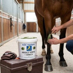 Argile verte pour chevaux, pour cataplasme en cas d'engorgement et soin tendinite.