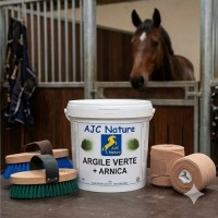 Argile verte pour chevaux, pour cataplasme en cas d'engorgement et soin tendinite.