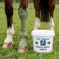 Argile verte pour chevaux, pour cataplasme en cas d'engorgement et soin tendinite.