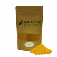 Sachet de Curcuma Bio en poudre 100g AJC Nature, épice et plante médicinale de qualité herboristerie