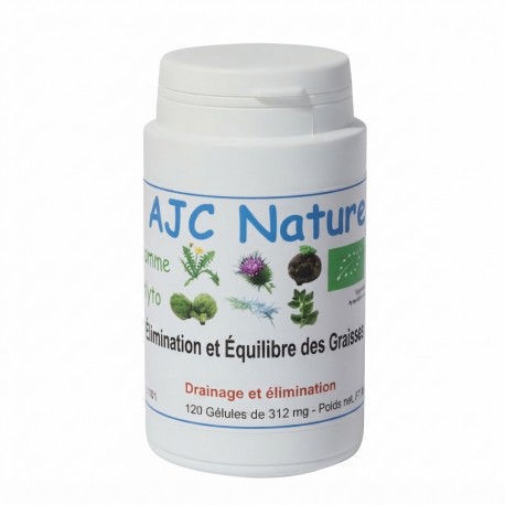 Équilibre & Élimination des Graisses Bio 120 gélules AJC Nature
