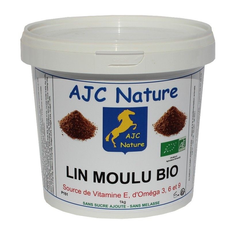 Graines de lin moulues pour cheval (Oméga 3 - 6 et 9 et vitamine E) 100% BIO